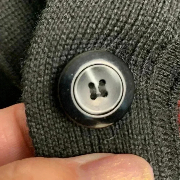 Vintage Cooper Mens Sweater  w Pockets Black, Gray and Red Mint Condition - Picture 5 of 9